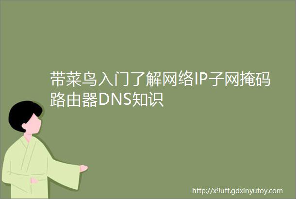 带菜鸟入门了解网络IP子网掩码路由器DNS知识